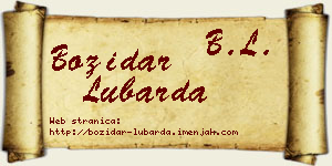 Božidar Lubarda vizit kartica